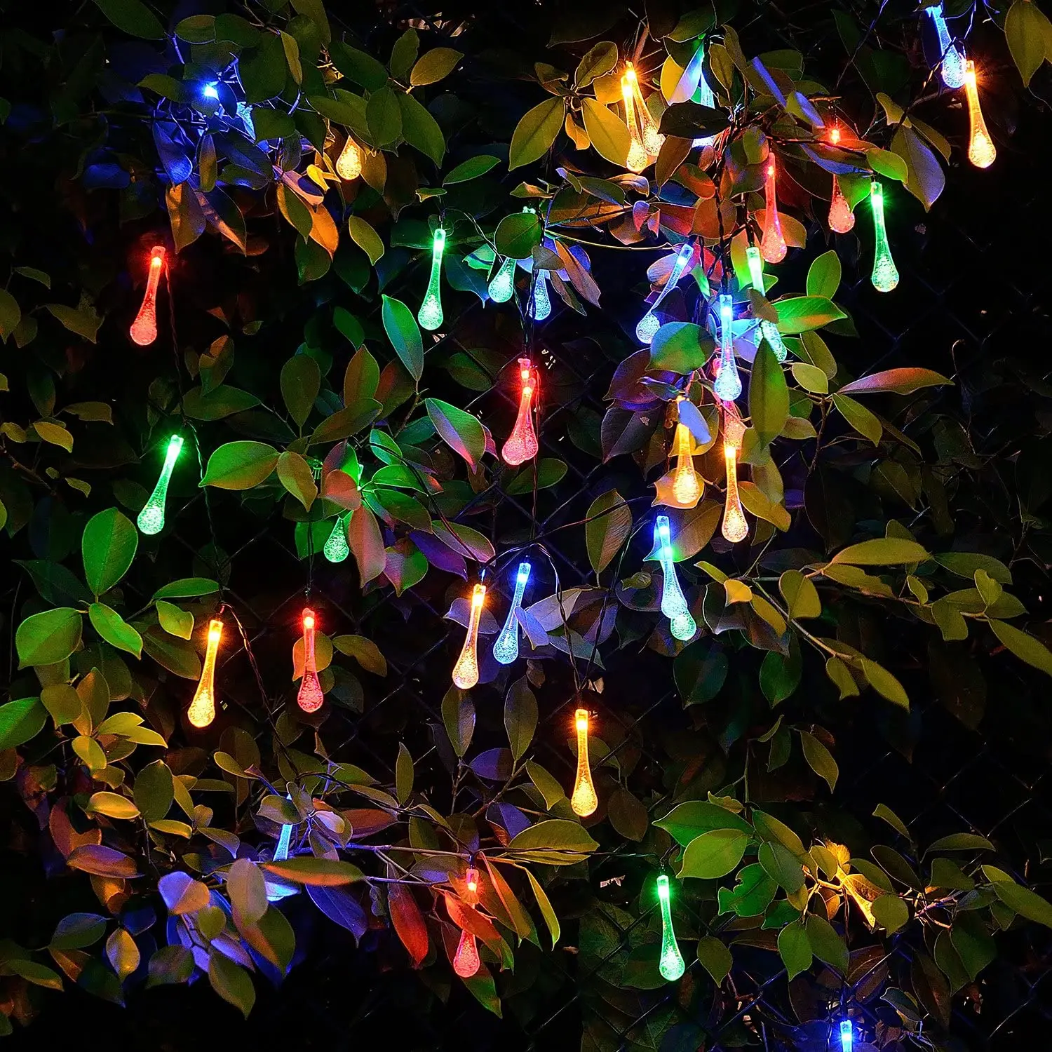 

220V EU Water Droplets Fairy String Lights 6m 40Leds Indoor Decor Garland Light Christmas Tree Wedding Party Holiday Decoration