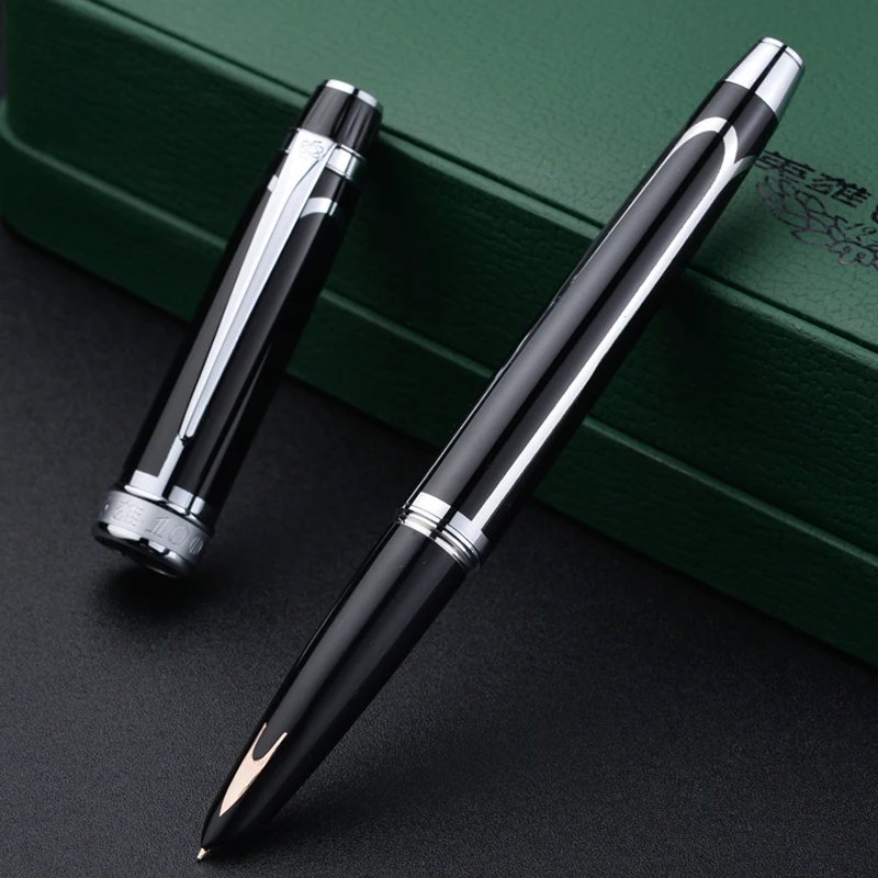 Ручка перьевая Hero 100 с золотым наконечником 14 карат роскошный набор Классическая