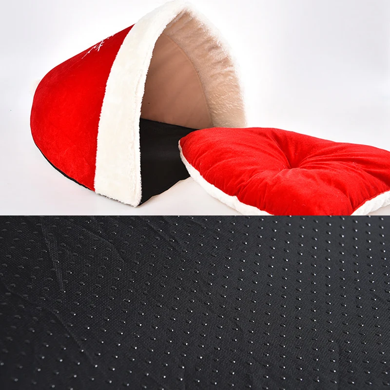 Уютная Лежанка для кошек домик малышей Рождественская шляпа гнездо собак мягкий