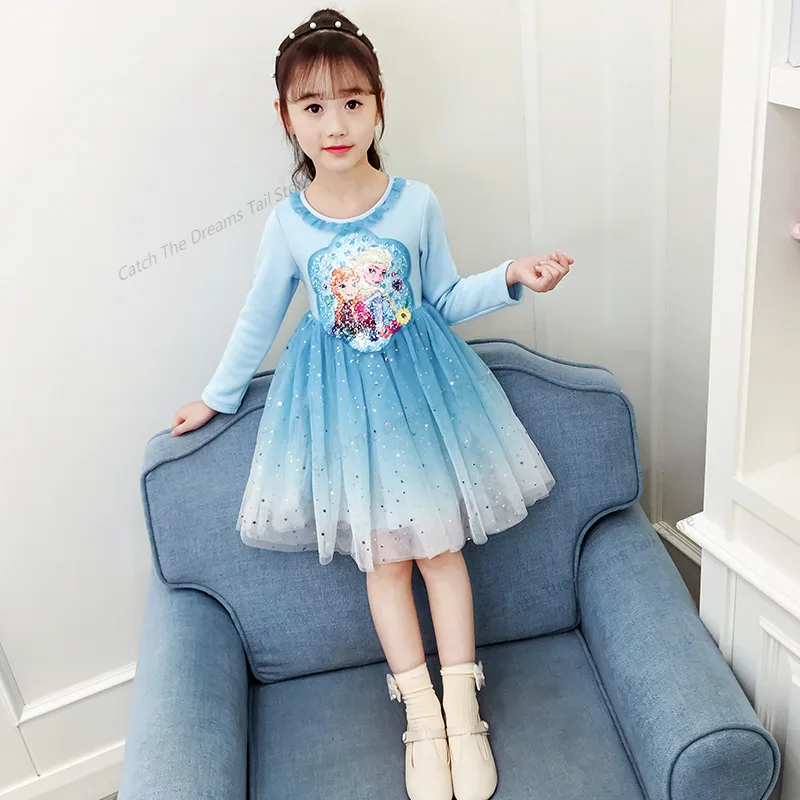 Зимняя юбка и накидка Disney Frozen утепленное бархатное платье новая Аиша принцессы