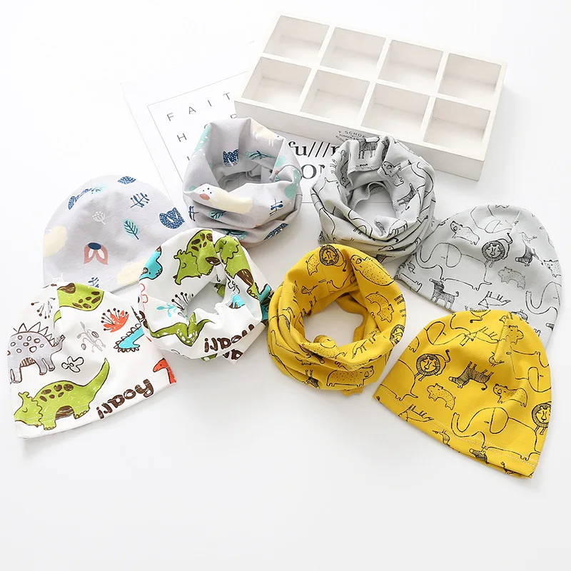 Детская шапка в комплекте шапки для младенцев хлопковый шарф Детские шапочки