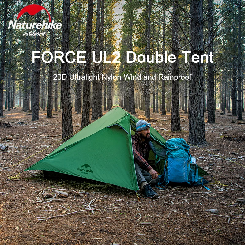 Naturehike Новая сила UL2 палатка 2 человек для внешнего использования двойная дверь