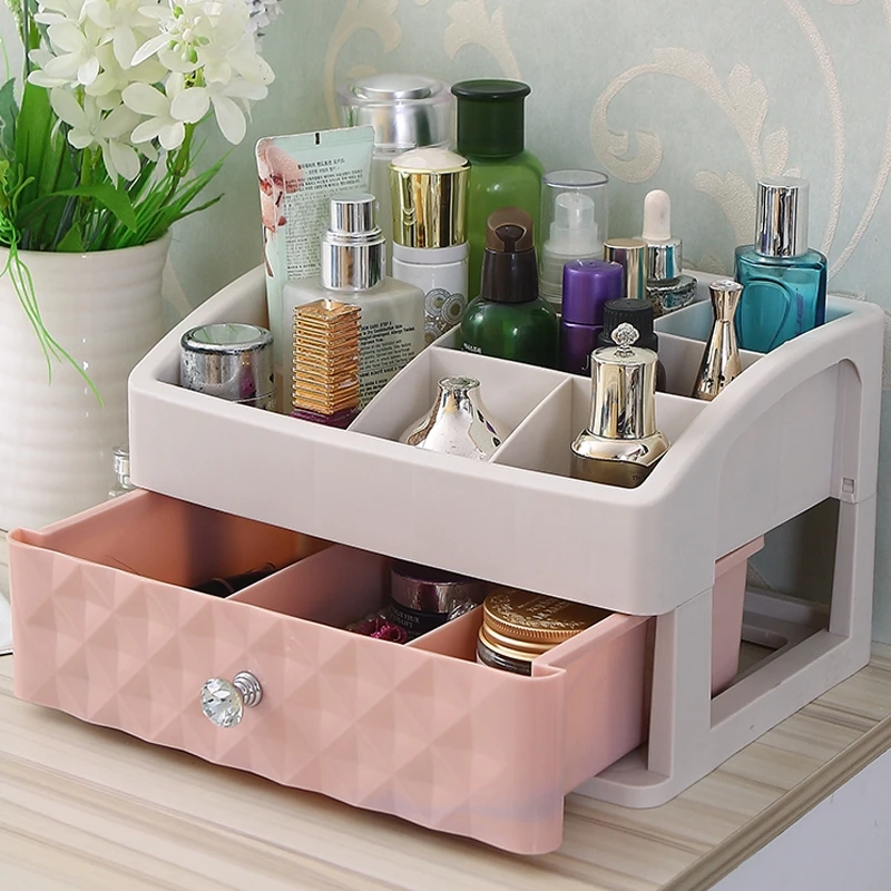 Настольный прозрачный комод для средств по уходу за кожей шкатулка первых