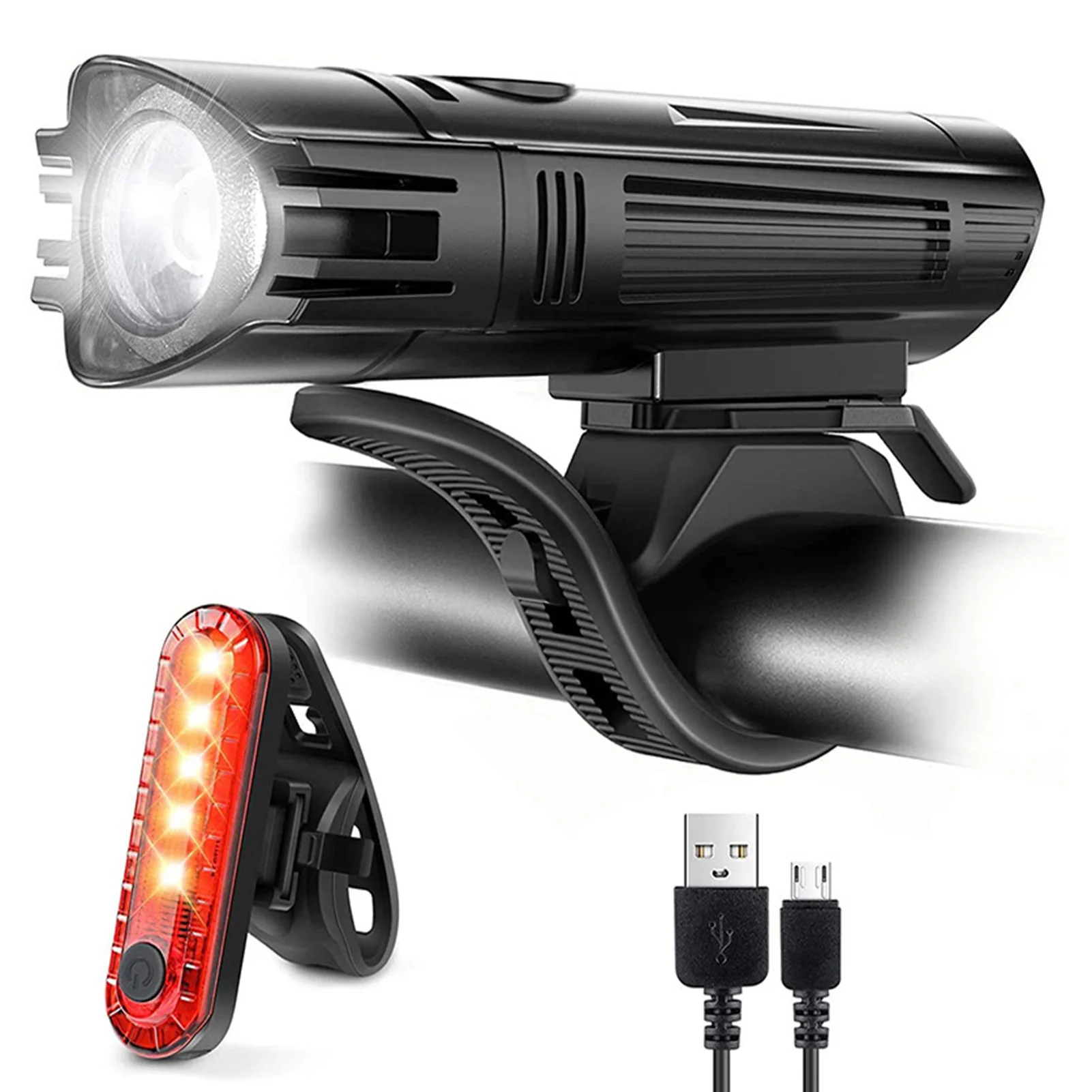 

Велосипед светильник набор USB Перезаряжаемые MTB велосипеда передняя фара для велосипеда головной светильник и хвост светильник Водонепрон...