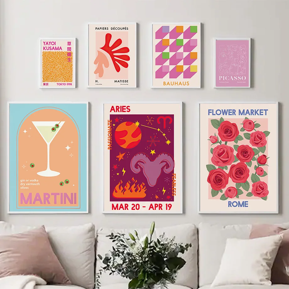 

Matisse Picasso Cocktail Zodiac Astrology Abstract Art Canvas Painting Nordic Posters And Prints Wall Pictures For Home Decor