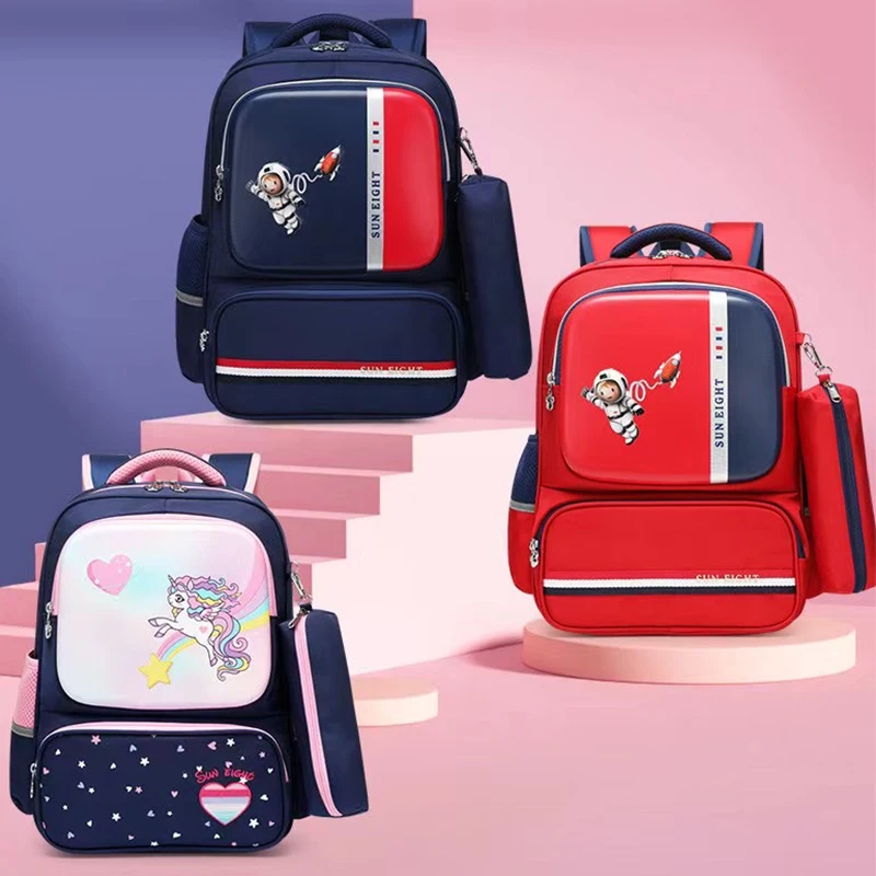 SUN EIGHT Fashion Children School Bags Girls Backpack Waterproof Primary Students Book Bag Orthopedic Back