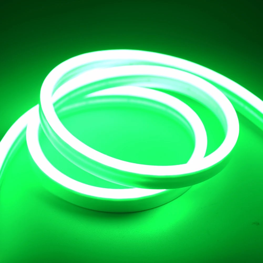 Green DC 12V гибкий светодиодный полосы неоновая лента SMD 2835 Мягкая Веревка бар света 120 светодиодный s/M трубка из силиконовой резины на открытом воздухе Водонепроницаемый освещение - Испускаемый цвет: Green