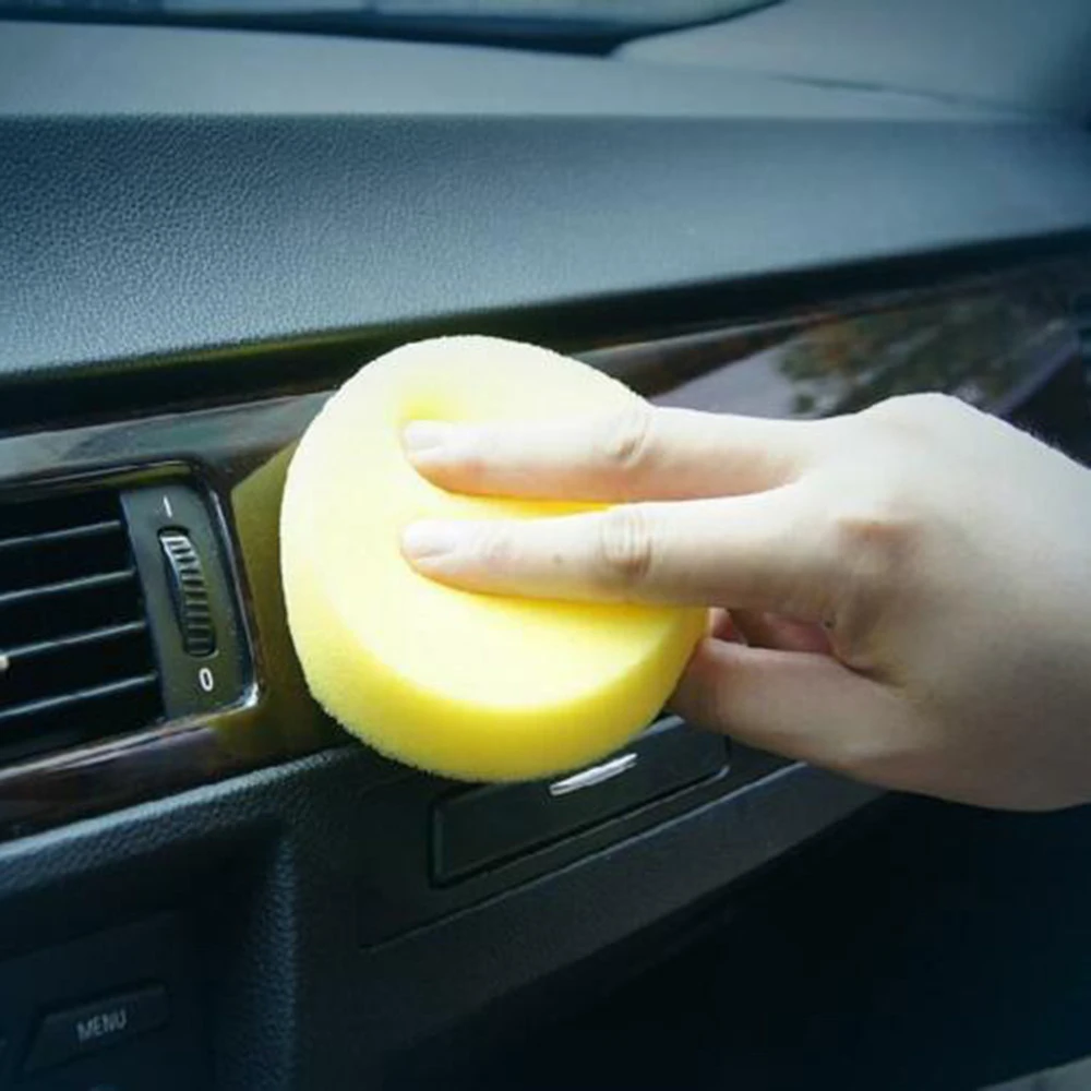 12 шт. желтые круглые Auto Care Полировочная губка пена для чистки автомобиля тела