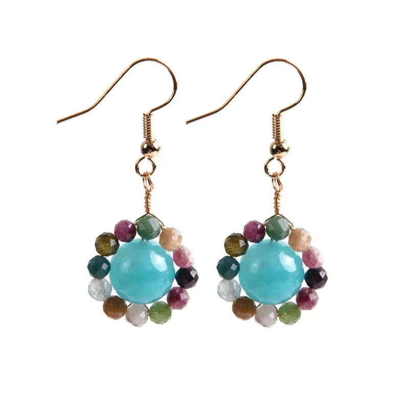 

Vintage Earrings Women Top Quality Natural stone Drop Earring Classic Elegant Jewelry Creative Gifts
