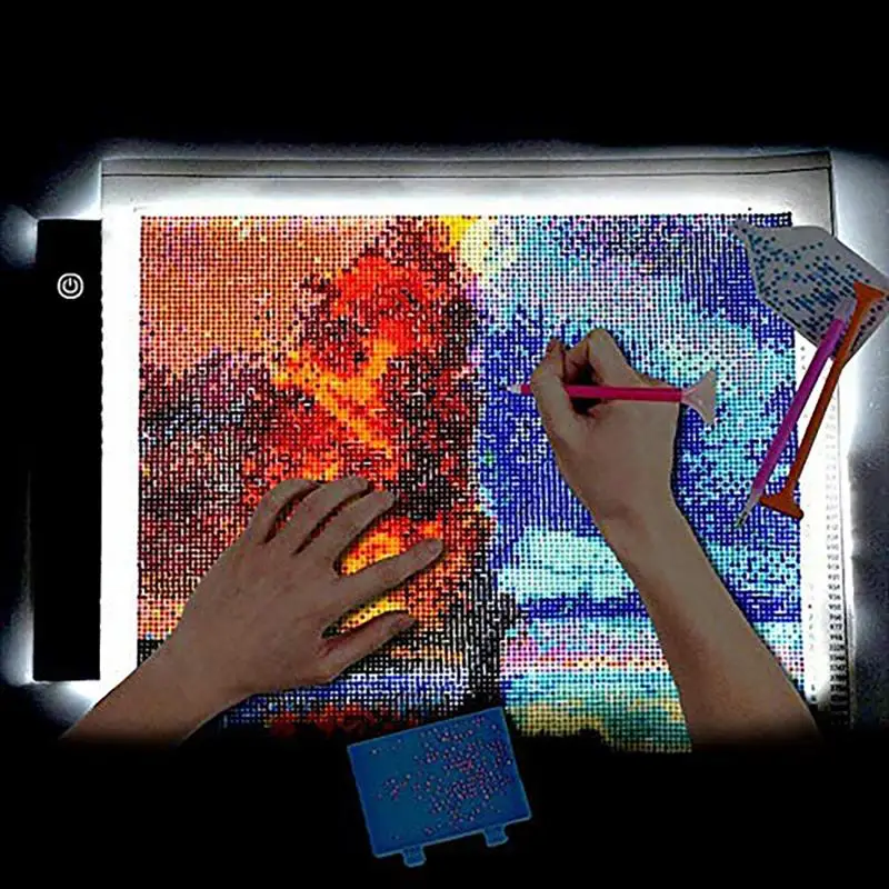 

LED Copy Board Diamond Embroidery Led Light Pad Dimmable A4 Digital Drawing Graphic Tablet Diamond Painting Cross Stitch Tool