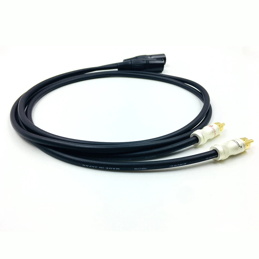 

HIFI 2RCA Male to Dual XLR Male Audio Cable / Thickened Wall Budweiser RCA + Canare L-4E6S Cable