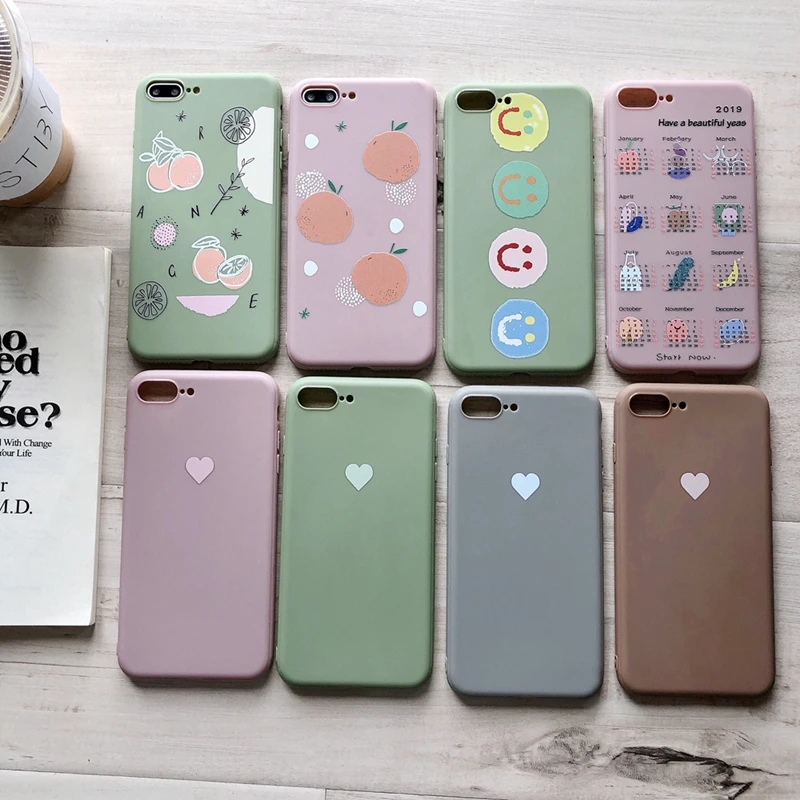 Матовый мягкий чехол для телефона из ТПУ с сердечком и зеленым Золотое любовное