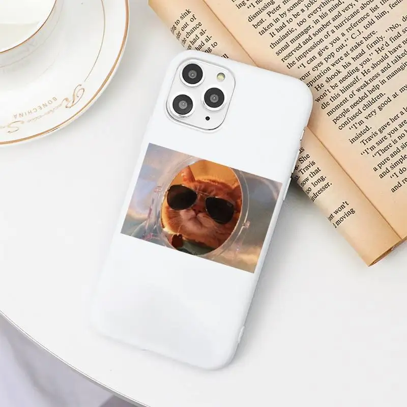 

Cute animal cat dog Phone Case Candy Color White for iPhone 11 pro XS MAX 8 7 6 6S Plus X 5S SE 2020 XR