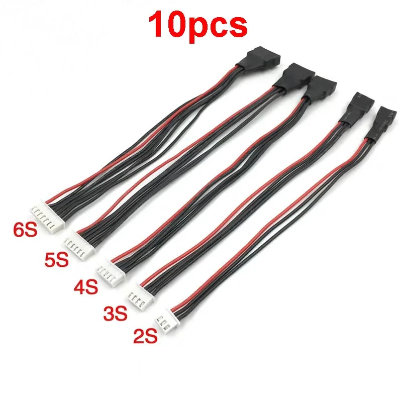 10PCS 2S 3S 4S 5S 6S 10cm 15cm 20cm Lipo Battery Balance Charging Extension Cord 22AWG Silicone Wire Connector for RC Aircraft