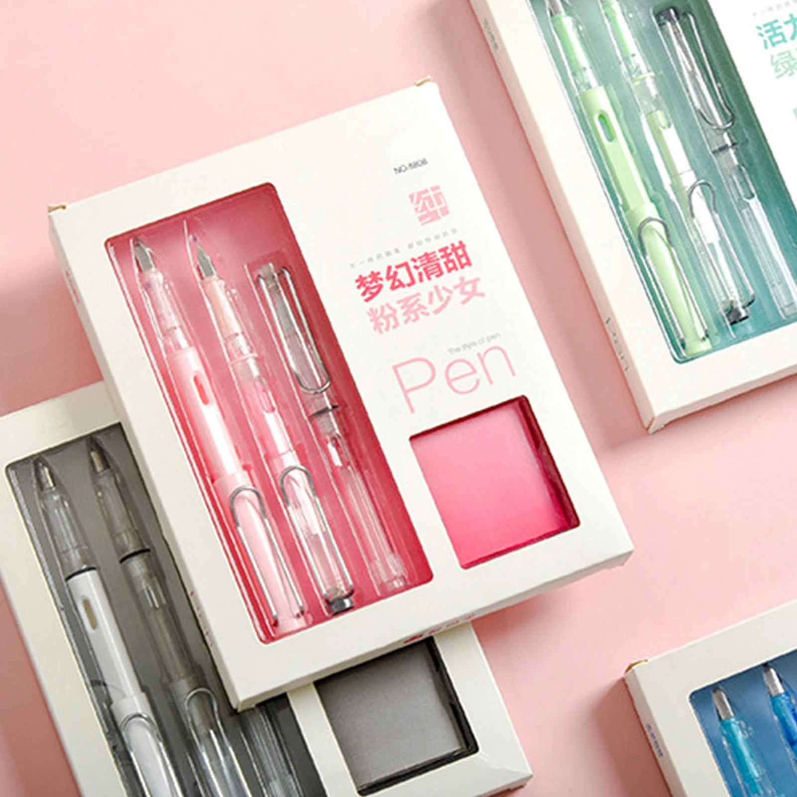 

Набор перьевых ручек 0,38 мм с 12 чернильными картриджами, 2 наконечника, 1 поглотитель чернил, отличный подарок для письма для бизнеса, офиса, ш...