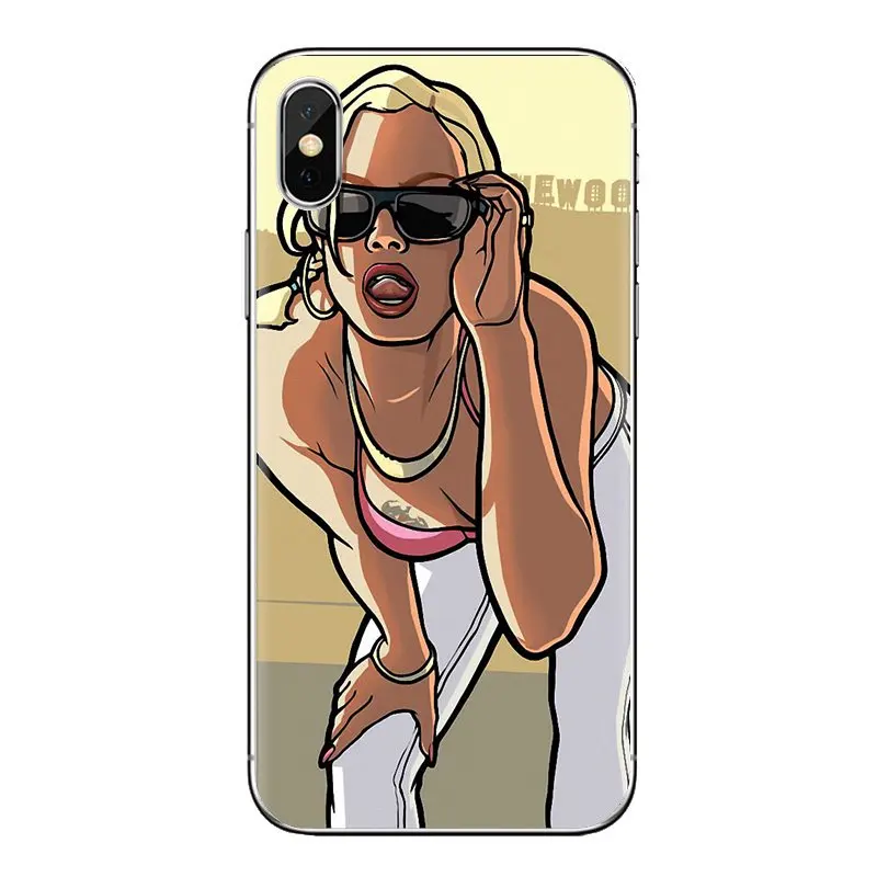 Для Xiaomi Redmi 4A S2 Note 3 3S 4 4X5 Plus 6 7 6A Pro Pocophone F1 GTA San Andreas Grand Theft Auto 5 V TPU прозрачные чехлы |