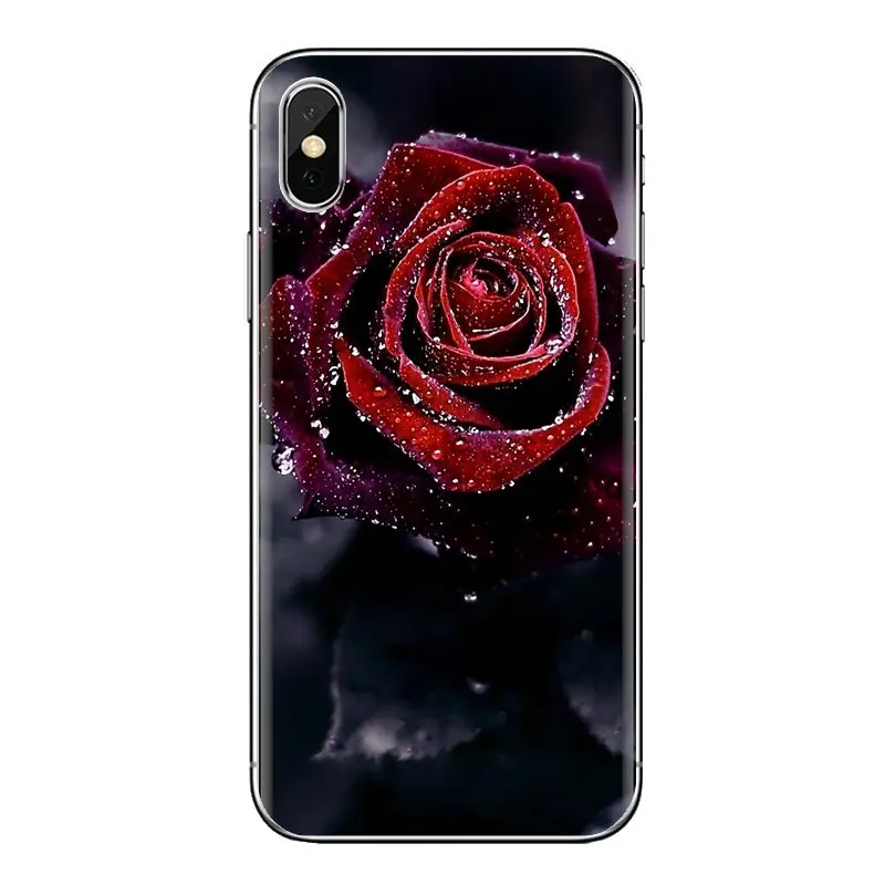Red Rose Flowers For iPod Touch Apple iPhone 4 4S 5 5S SE 5C 6 6S 7 8 X XR XS Plus MAX Transparent Soft Shell Covers |
