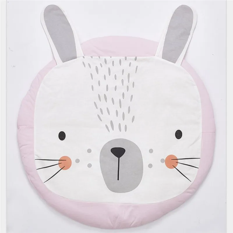 pink rabbit Круглый кролик Ползания одеяло младенческой игры коврики Детские наколенники для ползания ковер дети пол ковер украшение комнаты 2 цвета 90 см - Цвет: pink rabbit