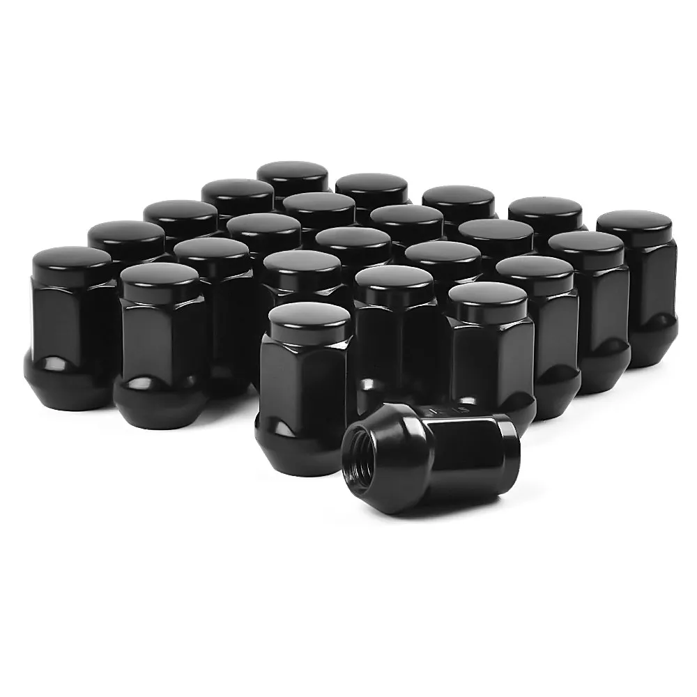 

MIKKUPPA M12x1.5 Lug Nuts For Toyota 4Runner/Tacoma/Tundra Aftermarket Wheel 24pcs Black Closed End Lug Nuts