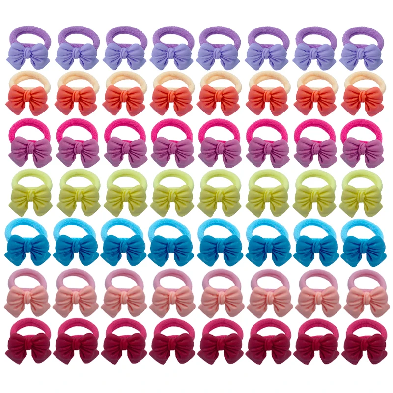 newborn socks for babies 10pcs/bag 2cm Bow Girls Scrunchie Elastic Hair Bands Kids Baby Rubber Headband Decorations Ties Gum For Mini Hair Accessories cool baby accessories