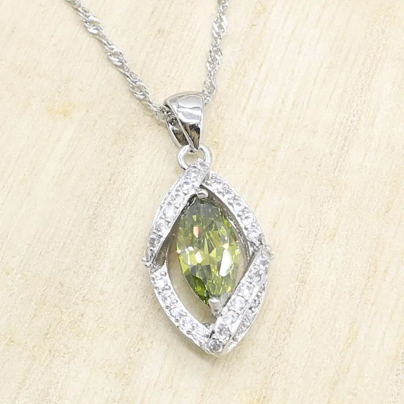 Женская подвеска ожерелье серебряного цвета с искусственными камнями|Подвески| |