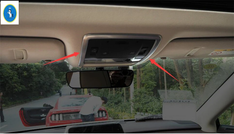 Yimaautotrim авто аксессуары верхняя Крыша лампы для чтения рамка Крышка отделка 2 шт. ABS подходит для Lexus RX200t RX450h