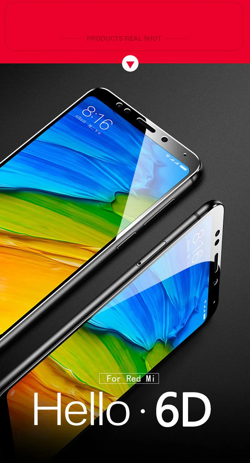 6D стекло для Xiaomi Redmi Note 7 6 Pro 5 4X протектор экрана красный mi Note 7 7A закаленное стекло для Xiao mi CC9 mi 9 SE 8 A2 Lite A3