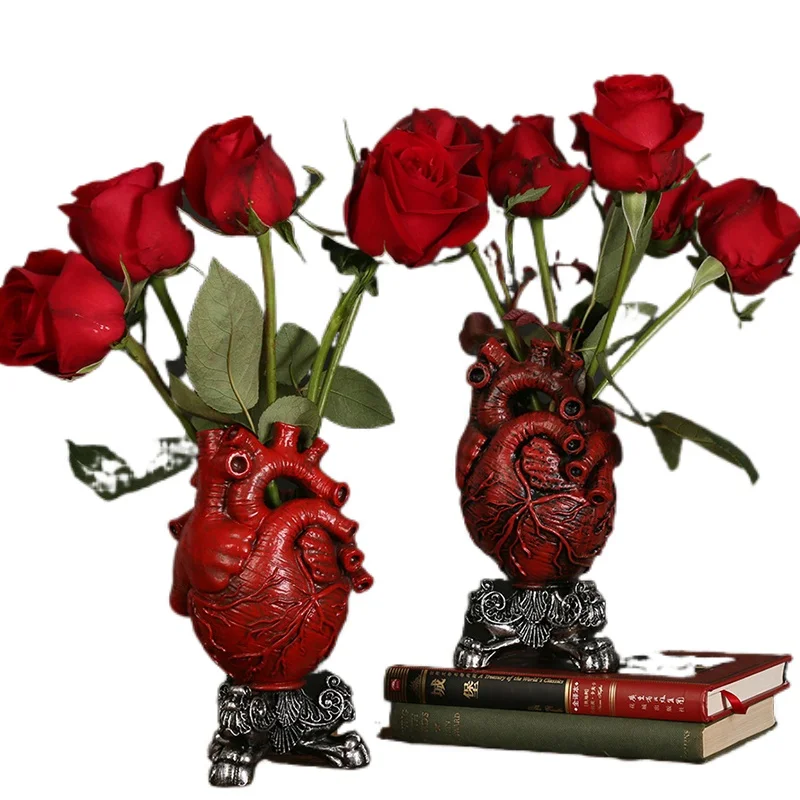 

Горячая Распродажа в форме сердца ваза-Статуэтка Винтаж цветочный горшок домашних настольных украшения офиса Гостиная стол Декор изделия ...