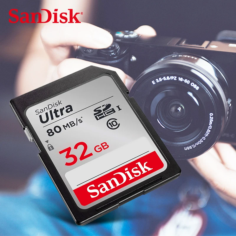 Карта памяти Micro SD SanDisk 16-100% ГБ 80 м/с Uitra C10 | Компьютеры и офис
