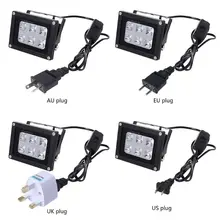 US/UK/EU/AU Plug 100-260V 60W 405nm 6 UV LED Resin Curing Light Lamp for SLA DLP 3D Printer Photosensitive Accessories