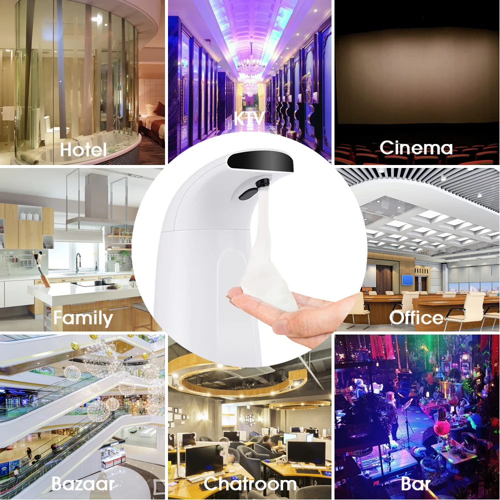 

400Ml/250ml Automatic Liquid Soap Dispenser Automatic kitchen hand Soap Dispenser Touchless IR Infrared Sensor Dispensador