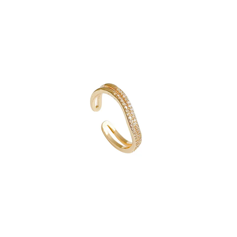 

2021 new creative geometric element metal gold open ring ladies fashion jewelry luxury party