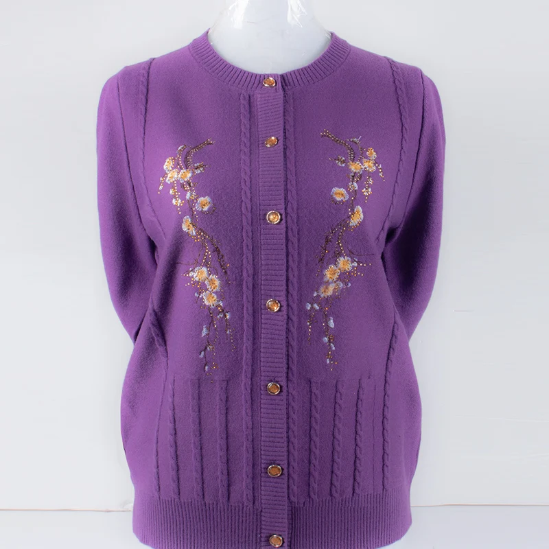 WSYORE большой размер толстый женский свитер пальто осень и зима бабушка свободного