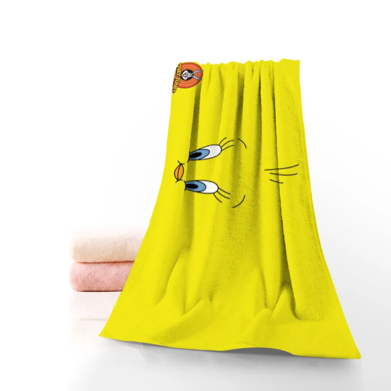 

Hot Custom Anime Tweety Bird Towel Printed Cotton Face/Bath Towels Microfiber Fabric For Kids Men Women Shower Towels