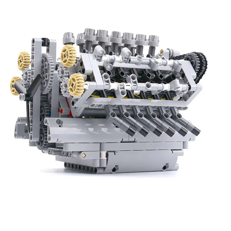 

800 + PCs MOC High-Tech Gear Building Block V12 Cylinder RC Engine Gearbox DIY Assembly Boy's Birthday Toy Gift Model