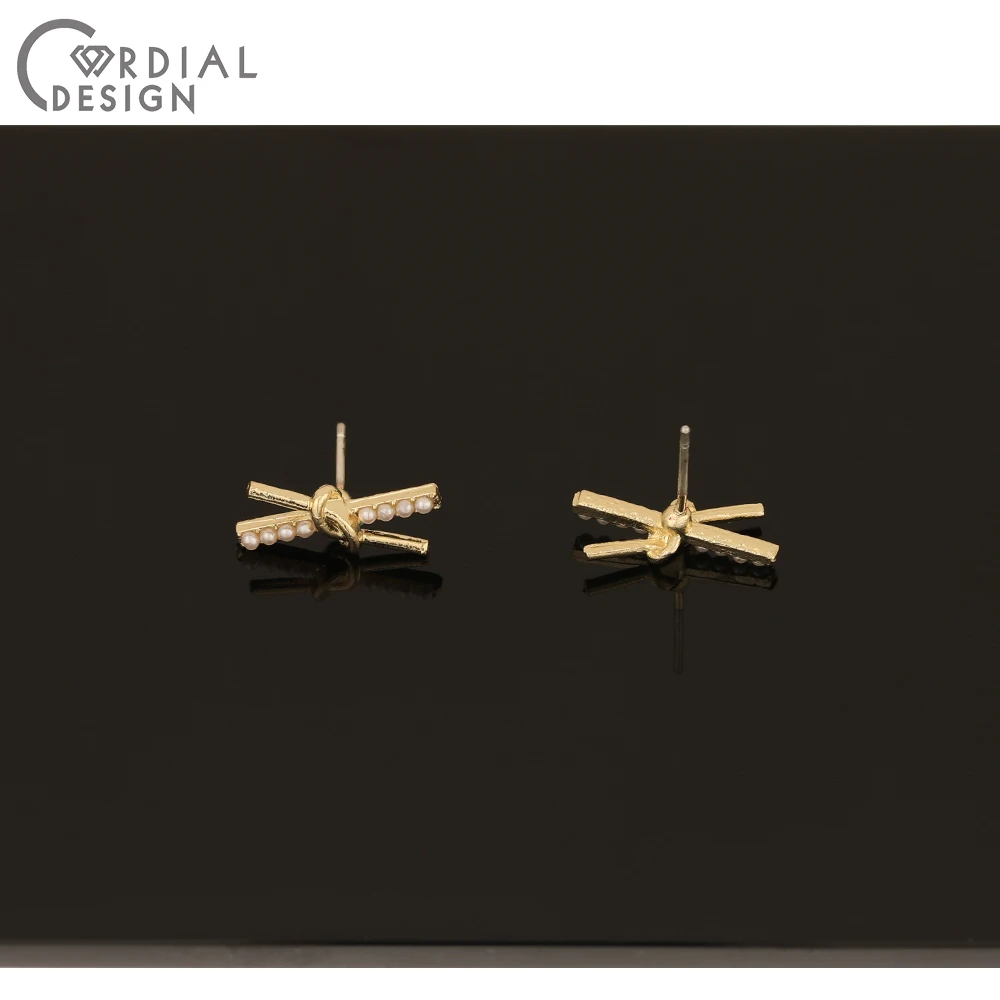 

Cordial Design 100Pcs 6*16MM Jewelry Accessorie/Imitation Pearl/Bowknot Shapes/DIY/Earrings Stud/Jewelry Finding & Components