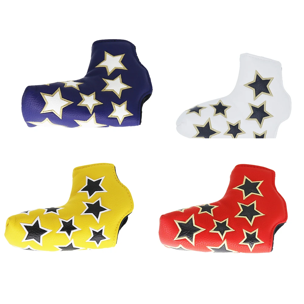 Кожаный чехол с магнитной застежкой для гольфа изображением звезд|Головка