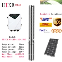 hike solar equipment solar submersible pump 110v 2hp 3 dc deep well pump mppt controller centrifugal pump 3dsc4 8 135 110 1500