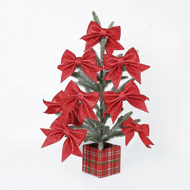 

4 шт. украшения для рождественской елки, блестящие украшения для банта, рождественское поп-украшение, реквизит для вечеринки, романтические ...