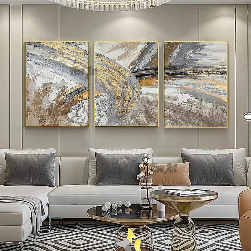 Abstract Pictures Hand Painted Oil Paintings On Canvas Modern Wall For Living Room Home Decoration No Framed | Дом и сад