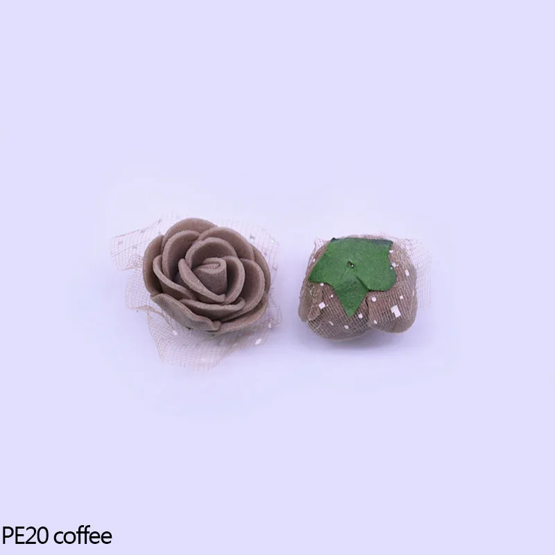 50/100/200 шт. 2 см мини пены Роза Искусственный цветок розы с пряжей Свадебная вечеринка «сделай сам», подарок на день Святого Валентина украшения свадебные принадлежности - Цвет: PE20