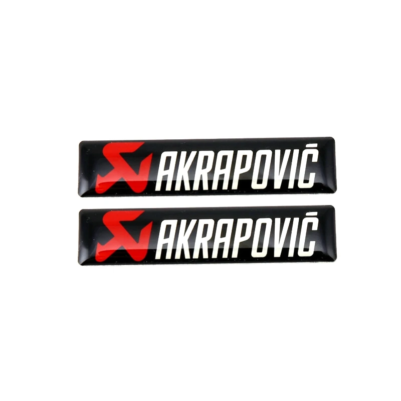 

10pairxMetal Aluminum Dome Sticker AKRAPOVIC Auto Emblem Badge Nameplate Logo