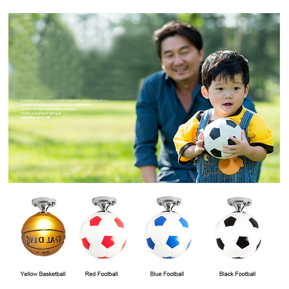 Soccer Ball Ceiling Light LED Lamp Football Style 220V Indoor Lighting Decor for Bar Bedroom Kids Room Lights Fixture | Освещение