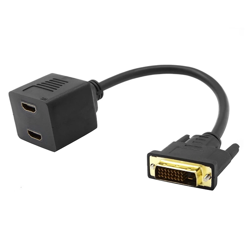 Кабель адаптер HDMI DVI 2 мама один два HD| |