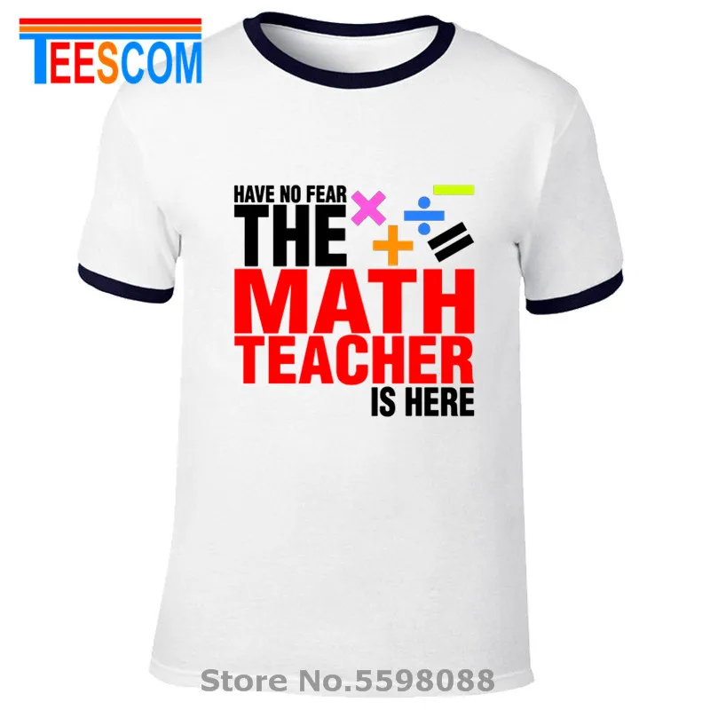 Футболка из модной серии Не бойся математики лето футболка с круглым воротником