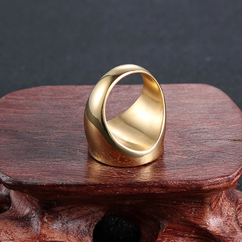 Oulai777 mes signet ring 2019 оптовая продажа колец из нержавеющей стали большое Золотое