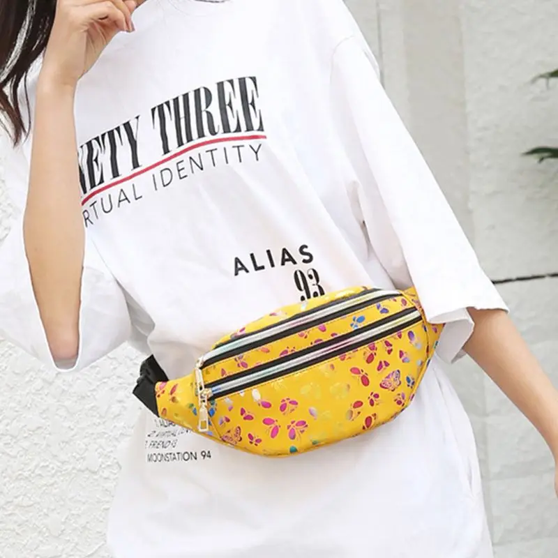 

Women Printed Waist Bag Fanny Pack Pouch Sport Belt Hip Chest Crossbody Shoulder Purse