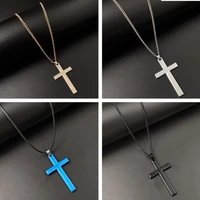 korean fashion new necklace 2021 trend christian multicolor cross adjustable necklace chain for women grunge jewelry wholesale