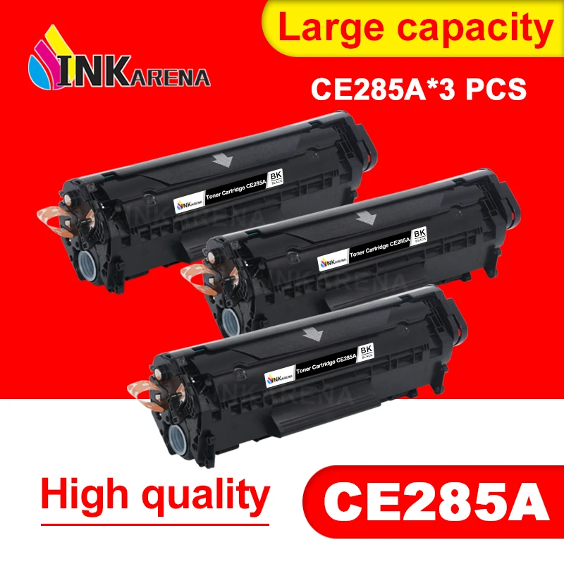 INKARENA 3 шт Черный тонер картридж для hp 285A Замена CE285A 85a P1102 P1102W laserjet pro M1130 M1132 M1134 M1212 mf