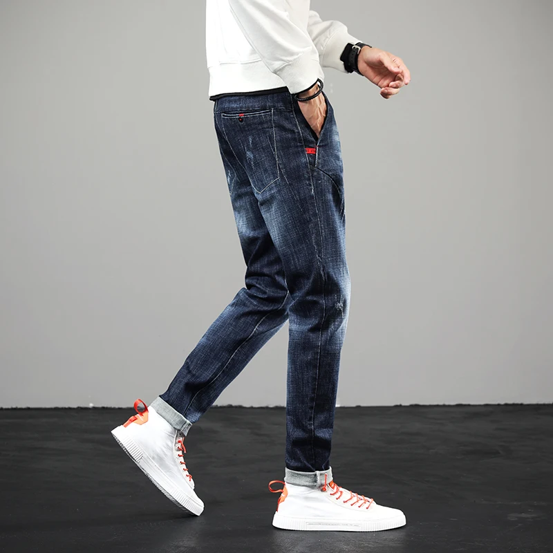 Джинсы-шаровары мужские свободного покроя в стиле хип-хоп | Мужская одежда